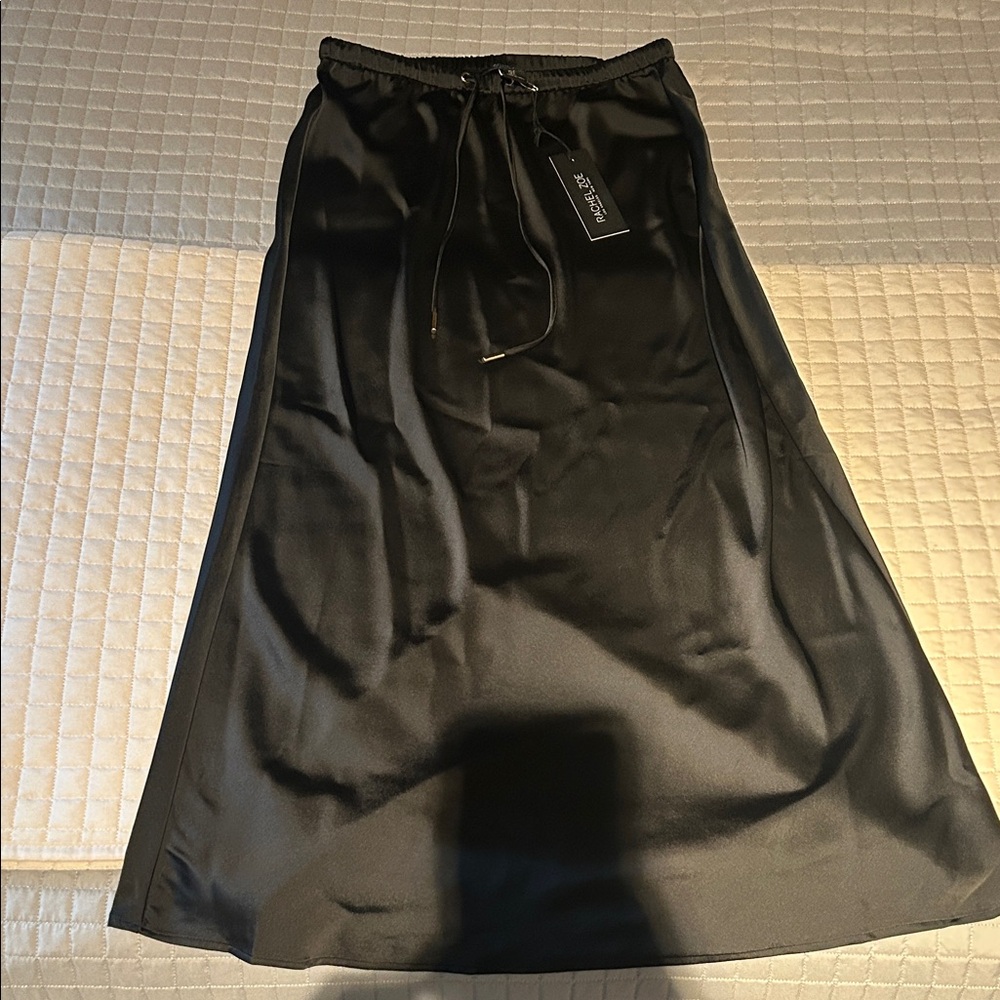 Rachel Zoe Black Satin Skirt